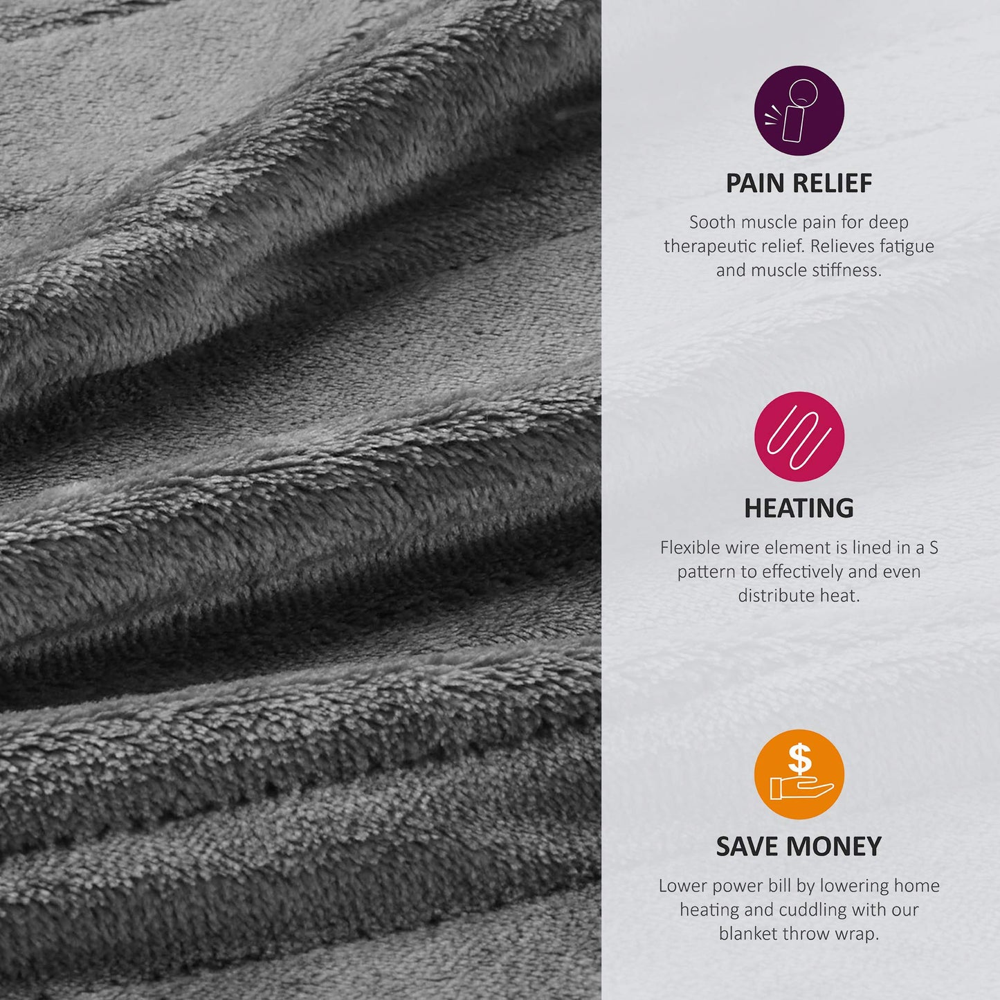 All over Plush Heated Snuggle Wrap