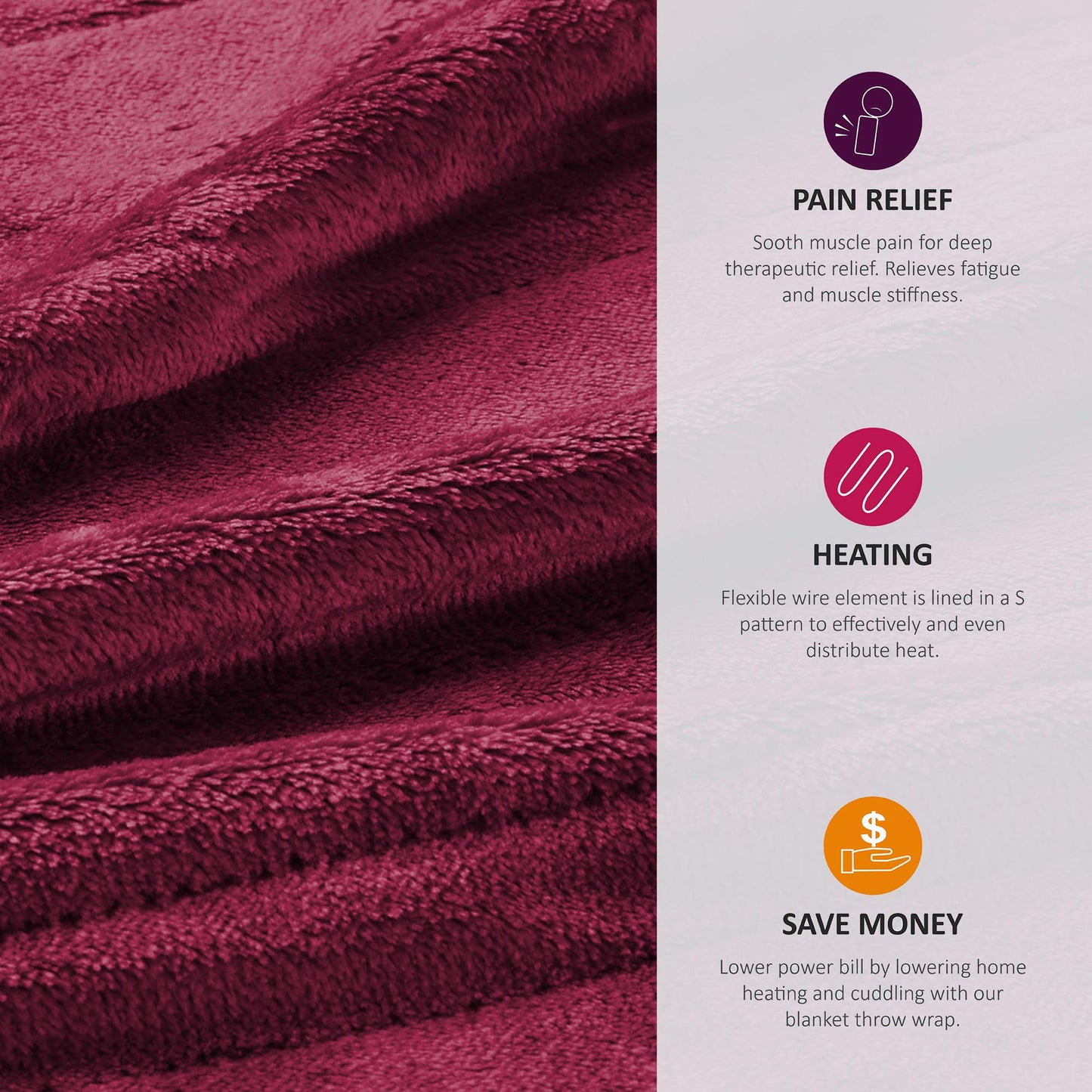 All over Plush Heated Snuggle Wrap