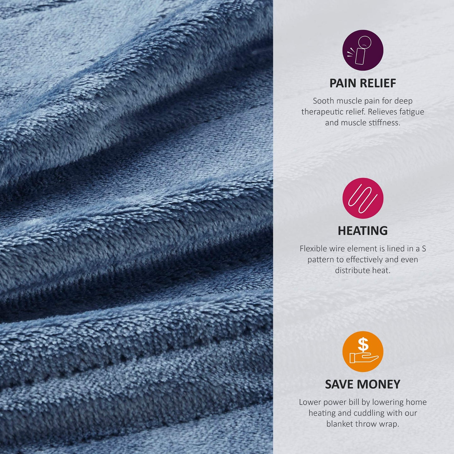 All over Plush Heated Snuggle Wrap