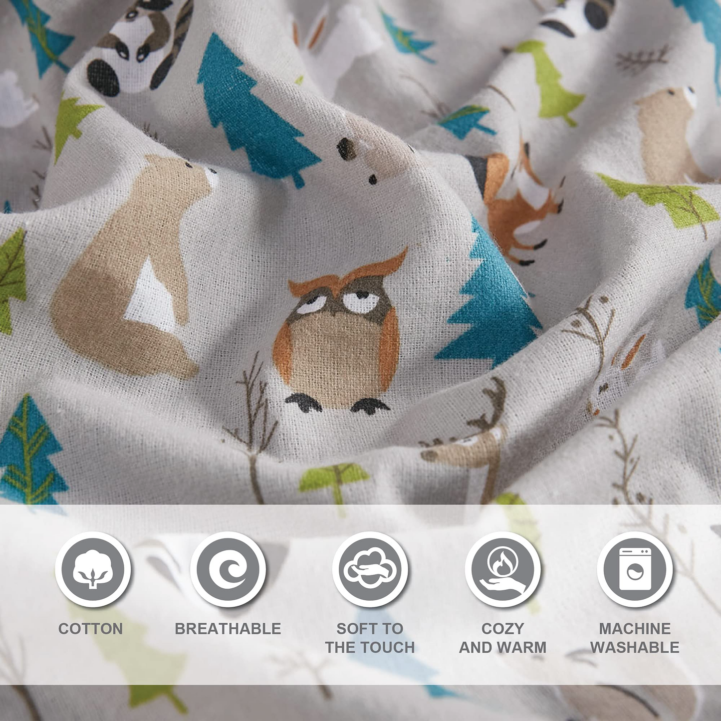 Flannel Novelty Sheet Set with Pillowcases