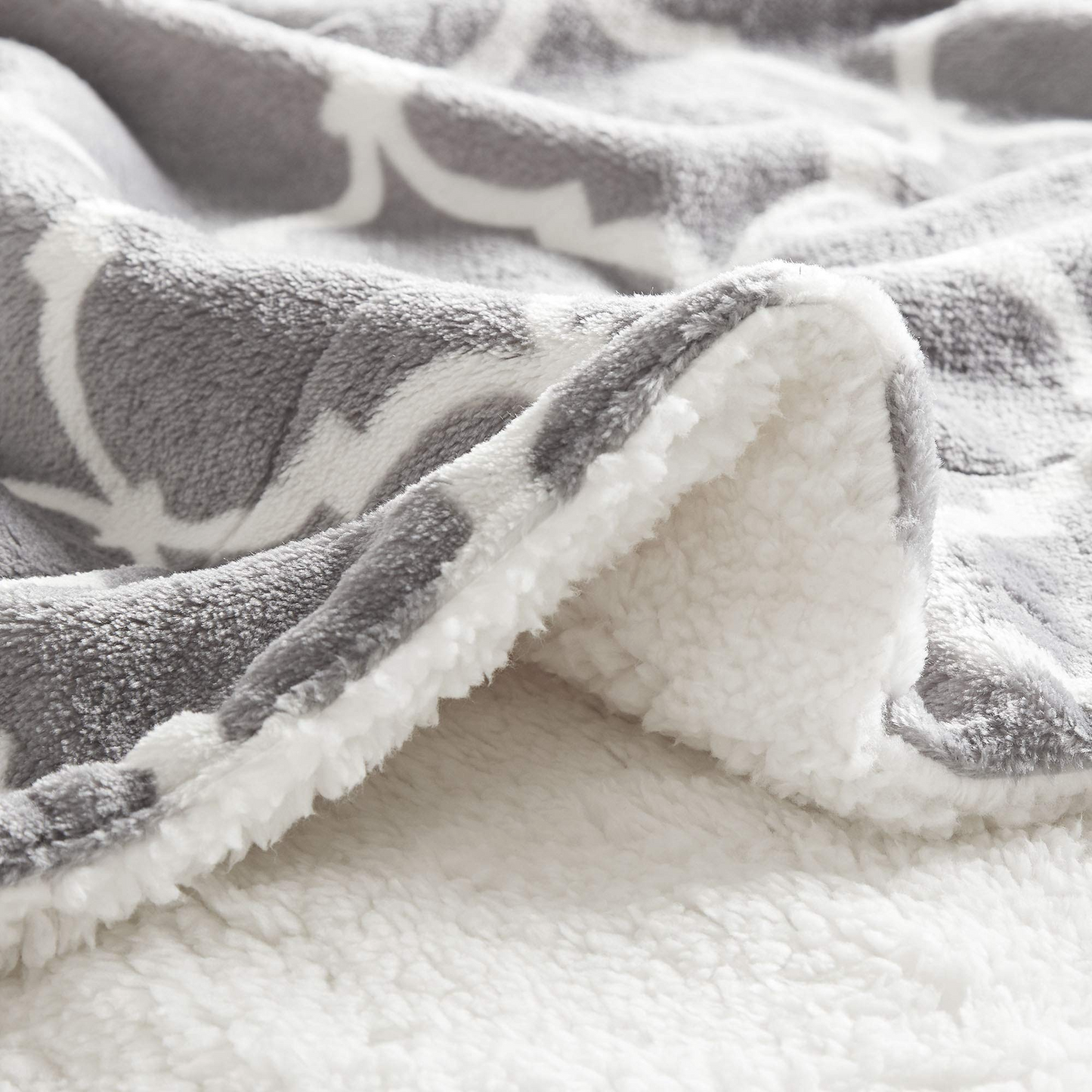 Throw Reversible Bedding Blanket Fleece Cozy Soft