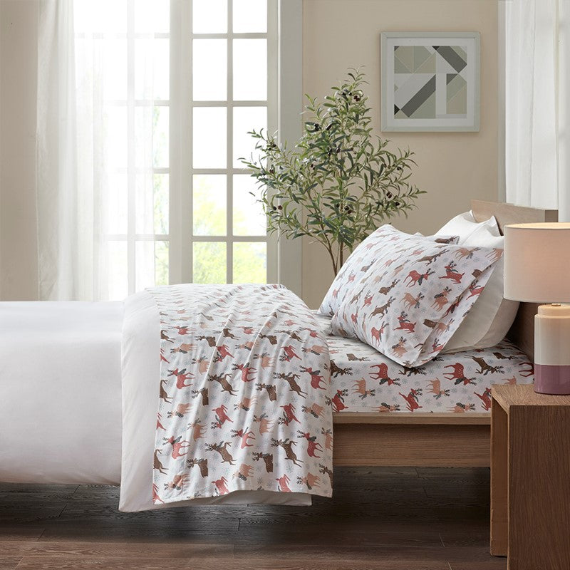 Cozy Cotton Flannel Printed Sheet Set