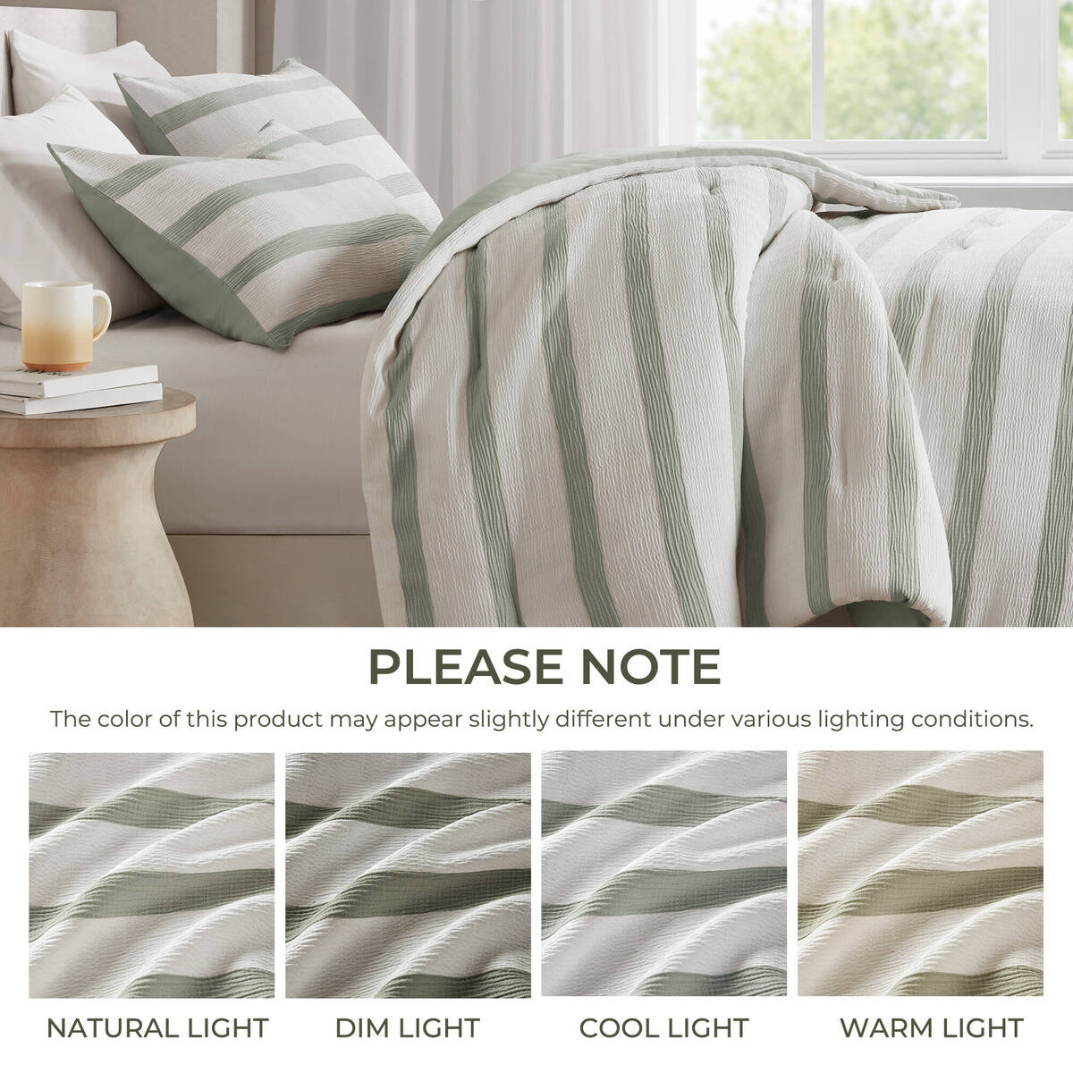 Striped Texture Bedding Comforter Set