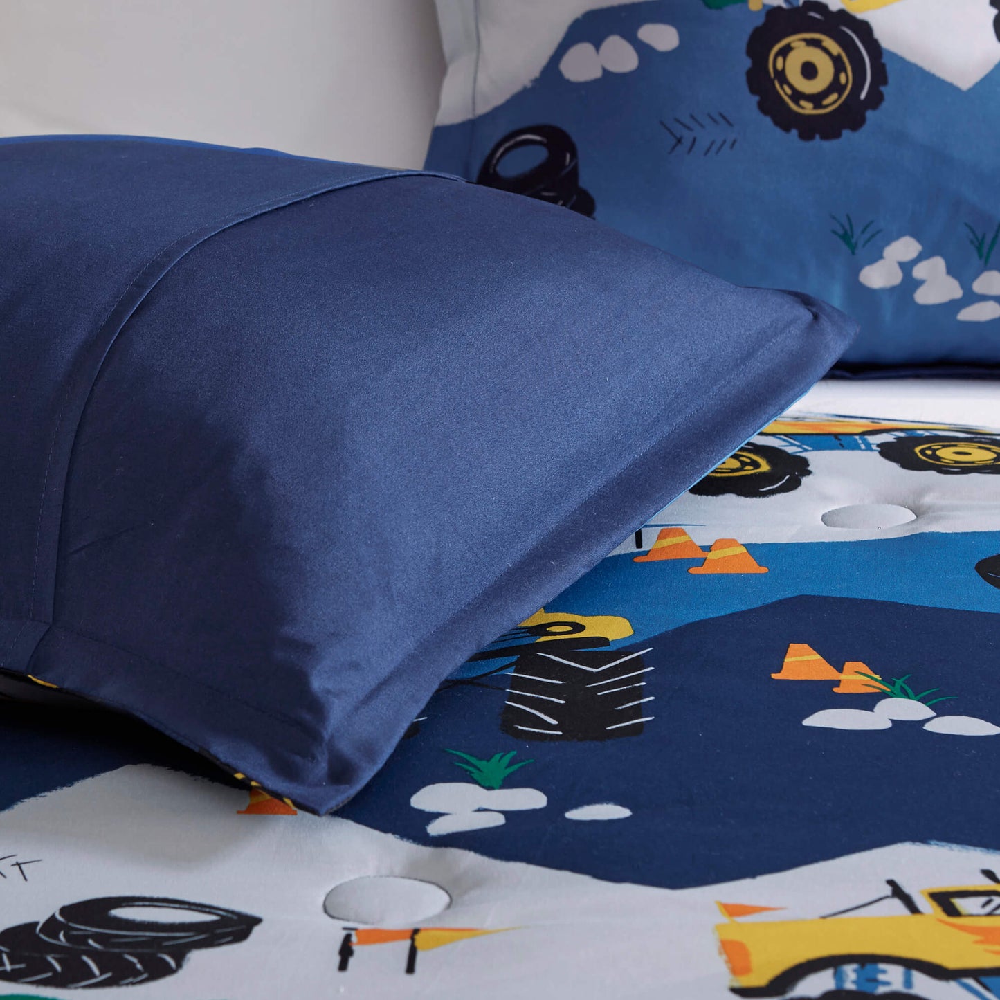 Nash Monster Truck Comforter Set with Decor Pillow