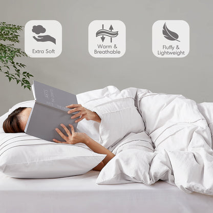 Soft Washed Pleated Comforter Set