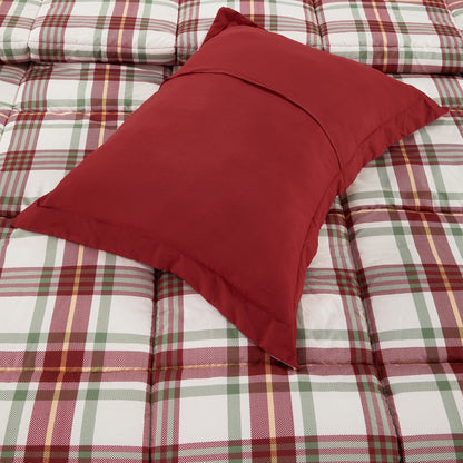 Harrison Plaid Reversible Comforter Bed Set with Pillow Shams