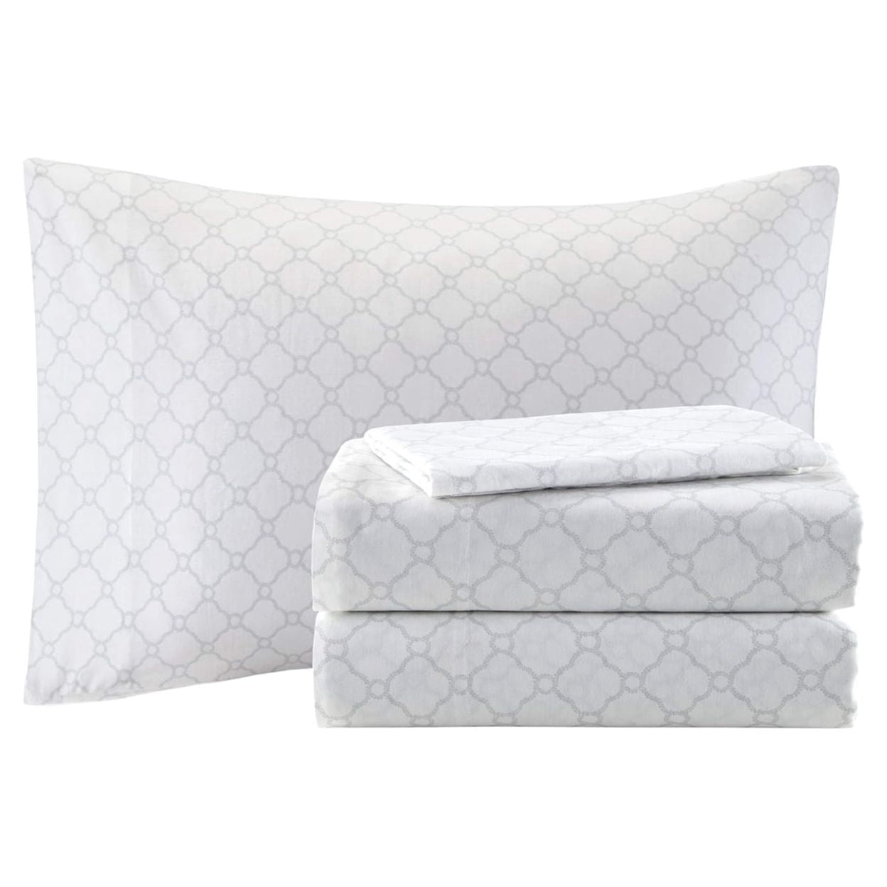 Aqua Printed Floral Comforter Set with 100% Cotton Bed Sheet
