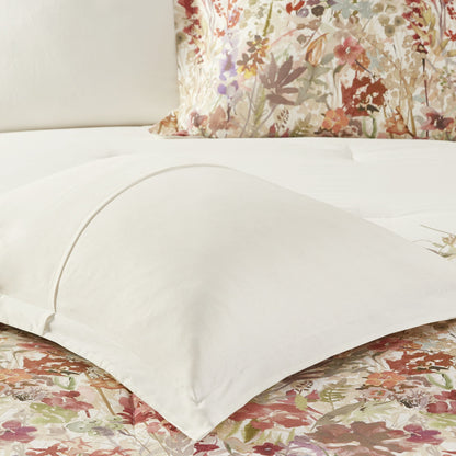 7 Piece Cotton Printed Comforter Set, Multi