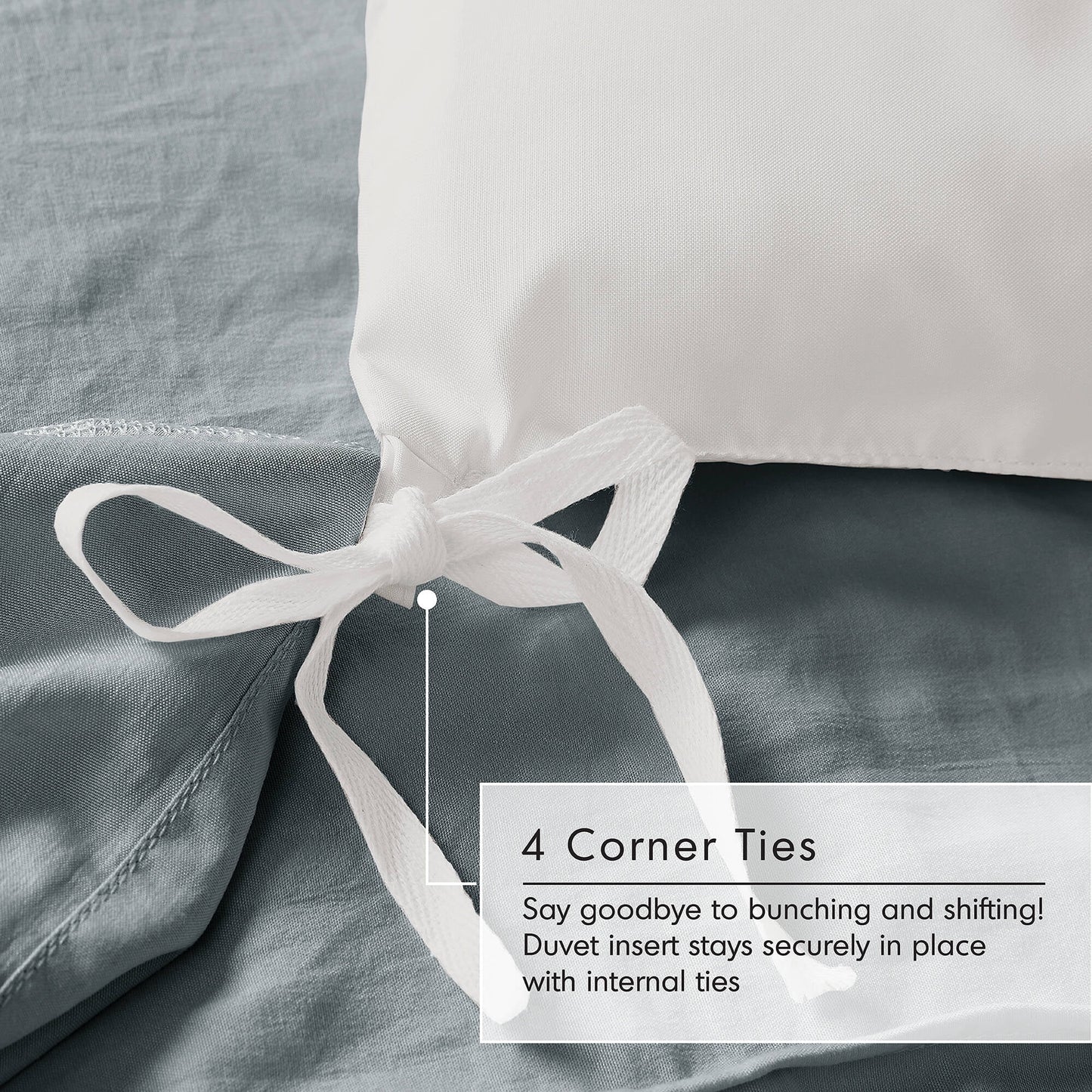 Soft Washed Pleated Duvet Cover Set