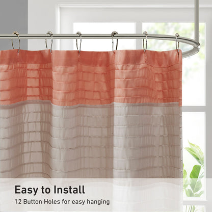 Faux Silk Shower Curtain