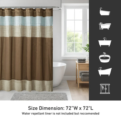 Faux Silk Shower Curtain