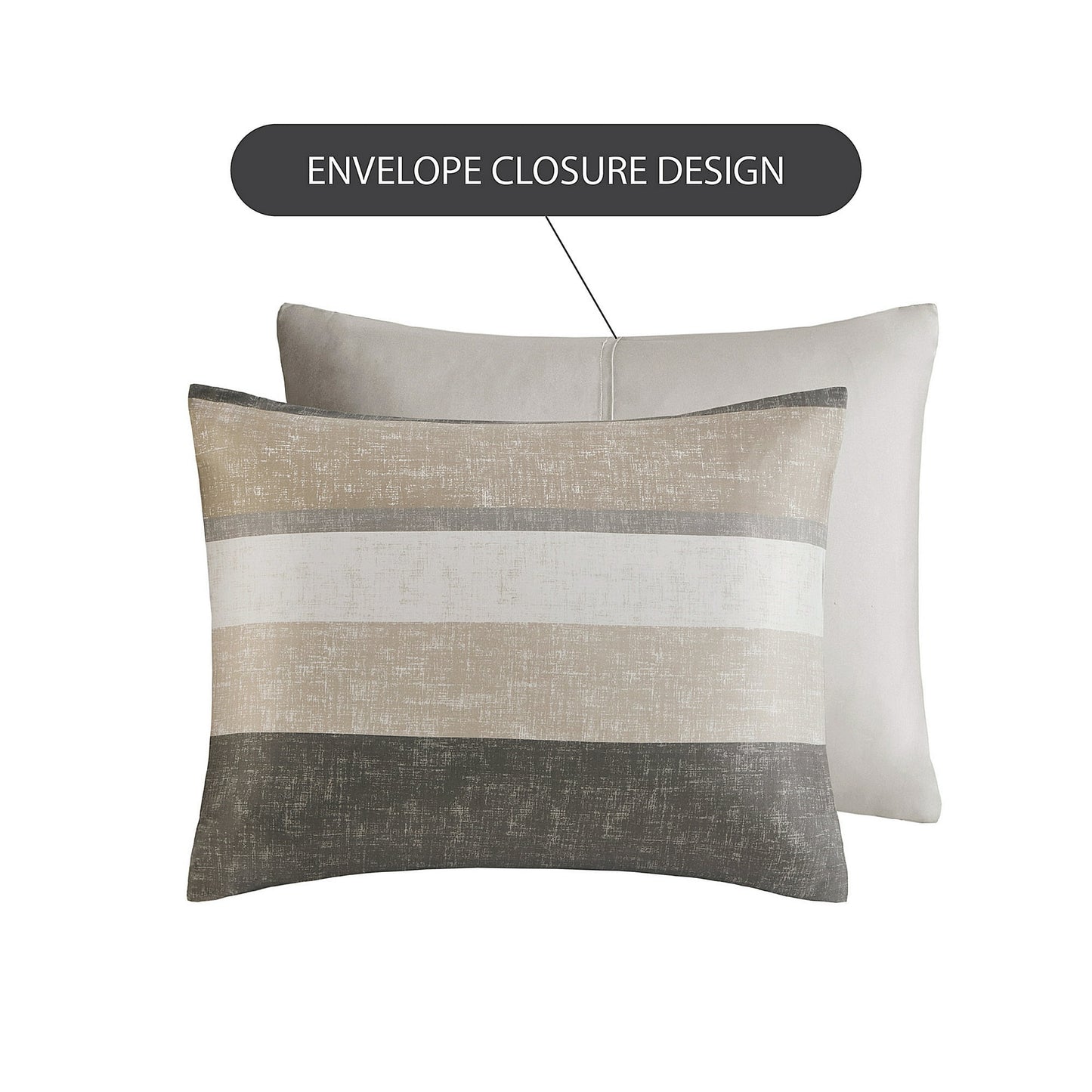 Stripe Comforter Set Bed in a Bag Bedding Set for Dorm Room, Comforter Bed Set with Flat Sheet and Fitted Sheet