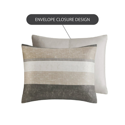 Stripe Comforter Set Bed in a Bag Bedding Set for Dorm Room, Comforter Bed Set with Flat Sheet and Fitted Sheet