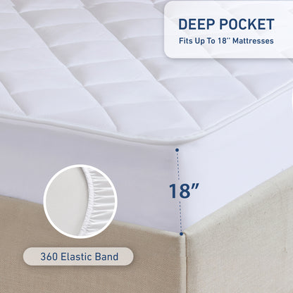 3M Scotchgard Moisture Management Treatment Deep Pocket Waterproof Mattress Pad