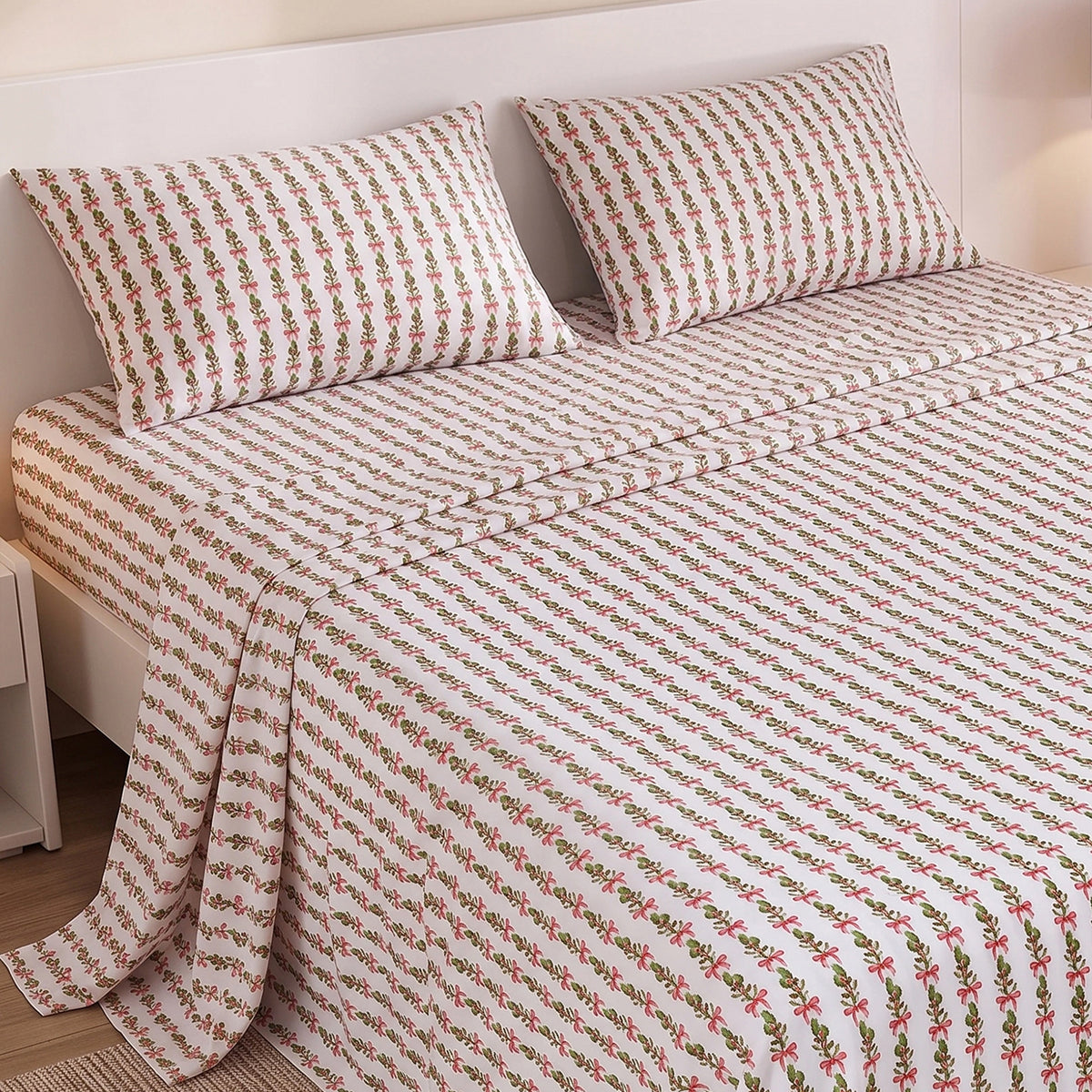 Cotton Flannel Sheet Set, 100% Cotton Bed Sheets Set with Deep Pocket