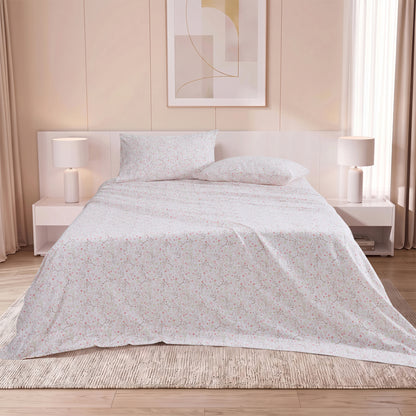 Cotton Flannel Sheet Set, 100% Cotton Bed Sheets Set with Deep Pocket