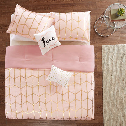 Raina Metallic Printed Comforter Set