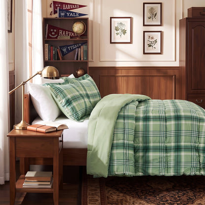 Harrison Plaid Reversible Comforter Bed Set with Pillow Shams