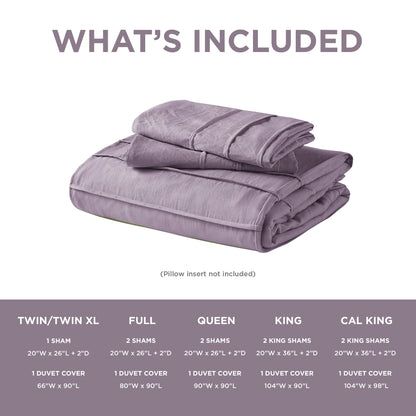 Soft Washed Pleated Duvet Cover Set