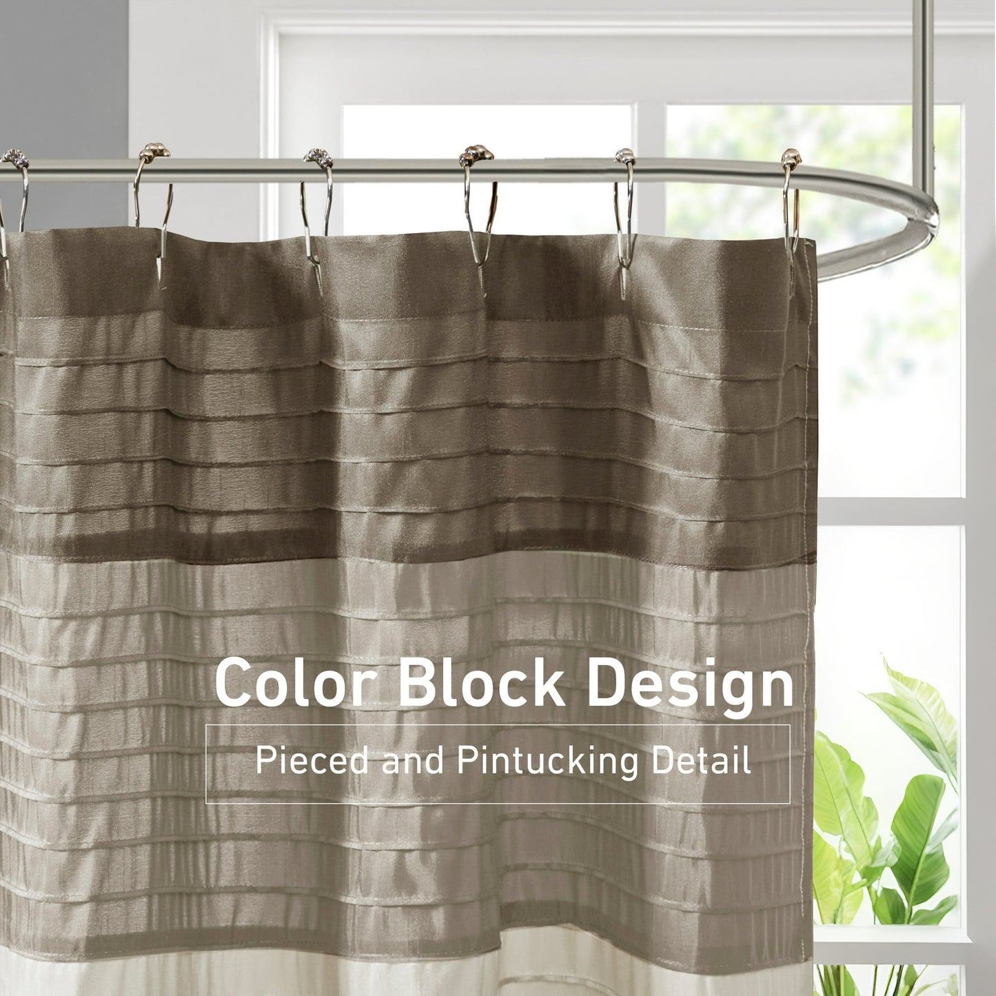 Faux Silk Shower Curtain