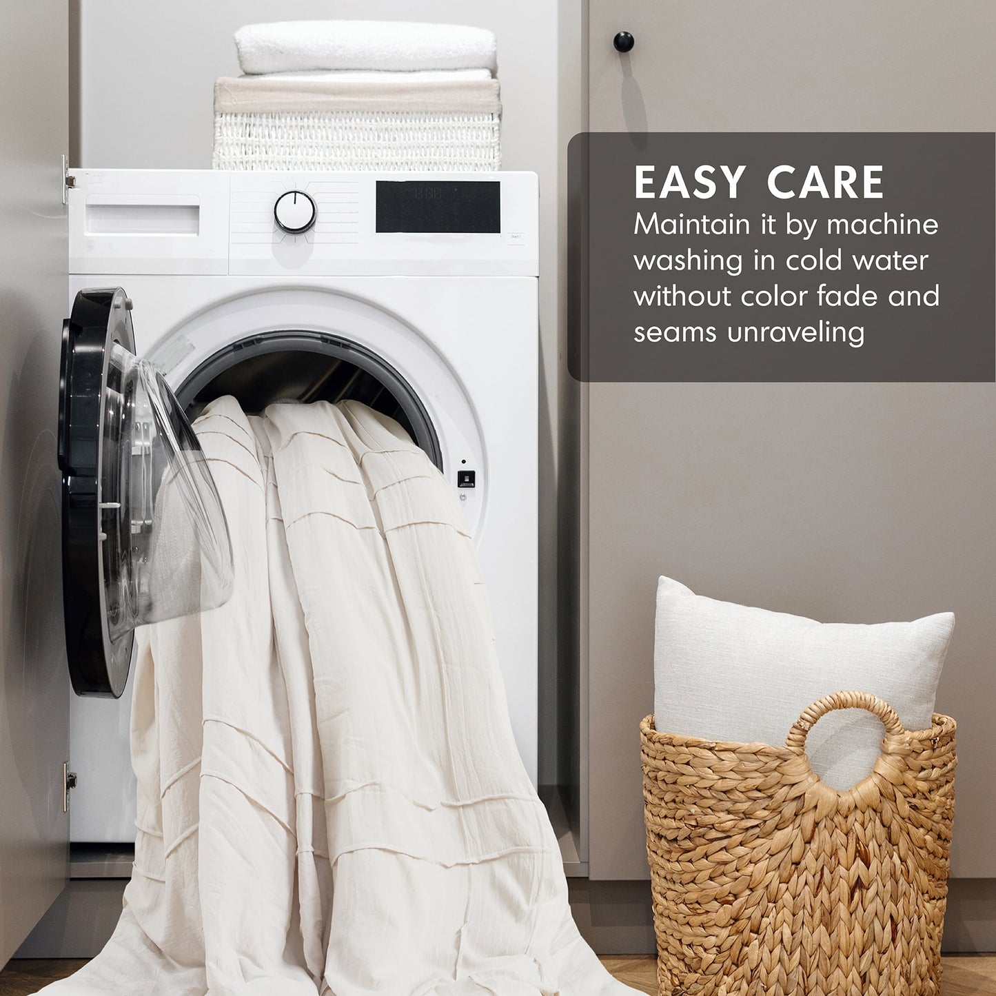 Soft Washed Pleated Comforter Set