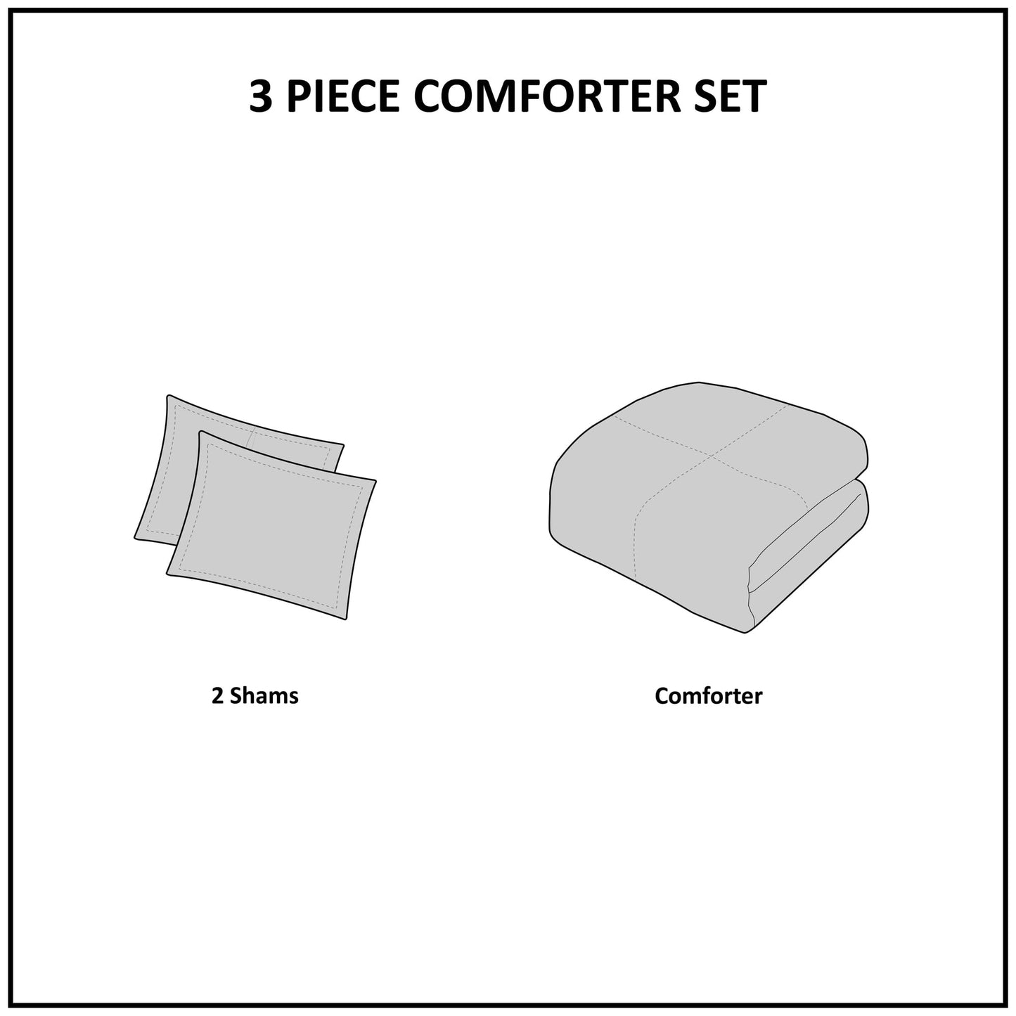 Woodsman Softspun Down Alternative Comforter Mini Set, Grey