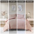 Metallic Print Faux Fur Duvet Cover Set