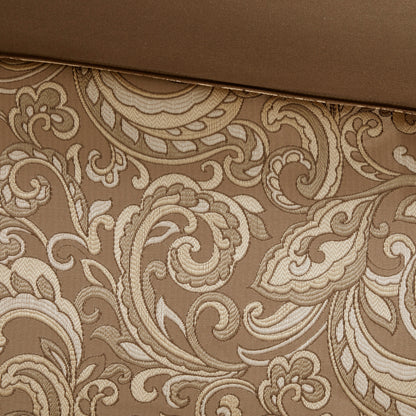 Jacquard Comforter Set with Bedskirt and Decor Pillows