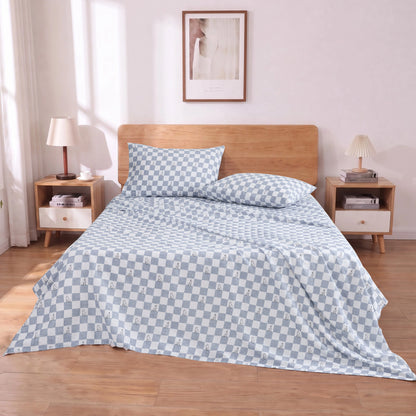 Cotton Flannel Sheet Set, 100% Cotton Bed Sheets Set with Deep Pocket