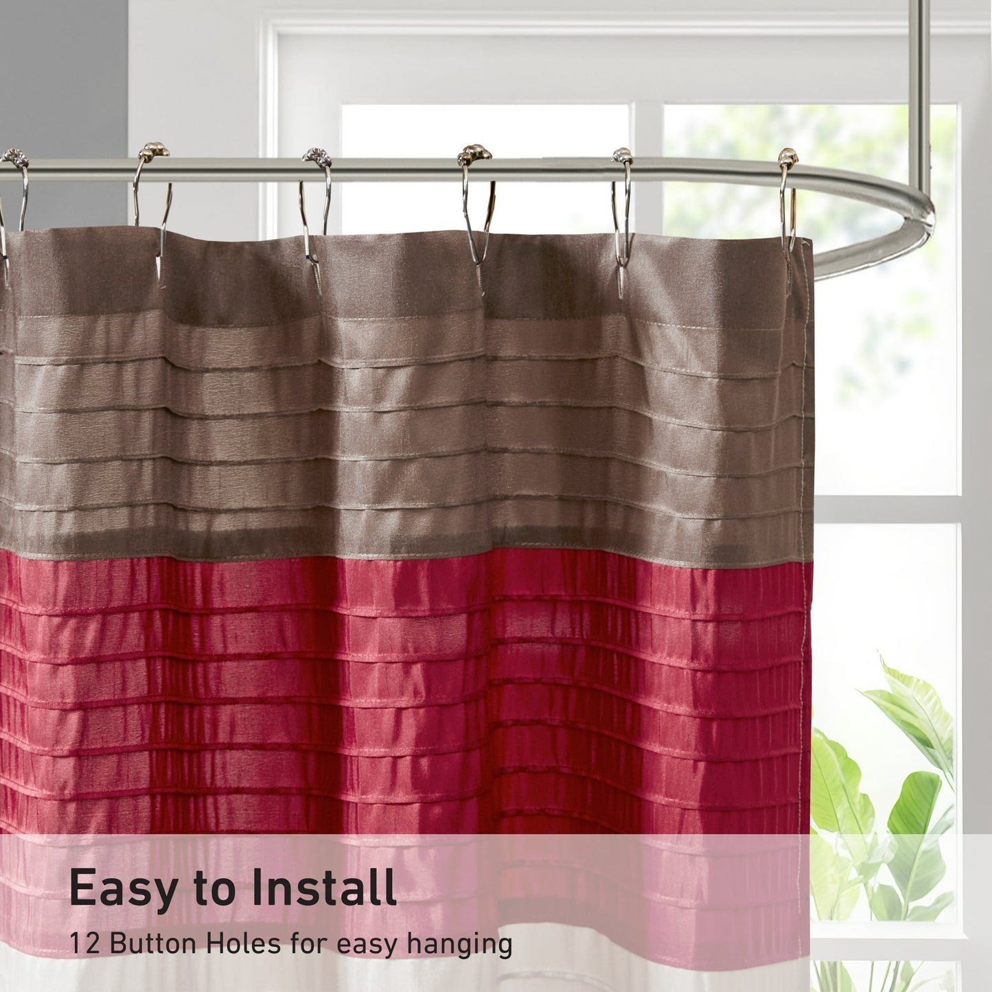 Faux Silk Shower Curtain