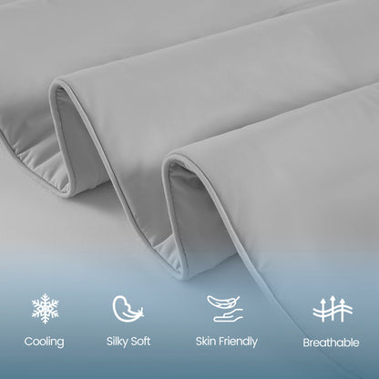 Cooling Comforter, Cooling Blanket for Hot Sleepers, Silky Smooth Summer Comforter