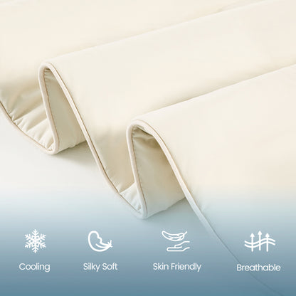 Cooling Comforter, Cooling Blanket for Hot Sleepers, Silky Smooth Summer Comforter