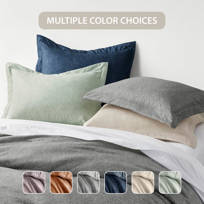 Chambray Print Microfiber Comforter Set with Bed Sheets