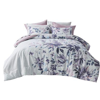 Modern All Season Bed in a Bag Comforter Set, Floral Print Bedding Set with Sheets and Pillowcases