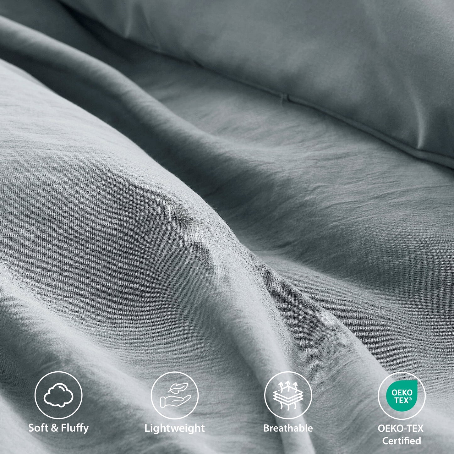 Soft Washed Pleated Comforter Set