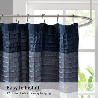 Faux Silk Shower Curtain