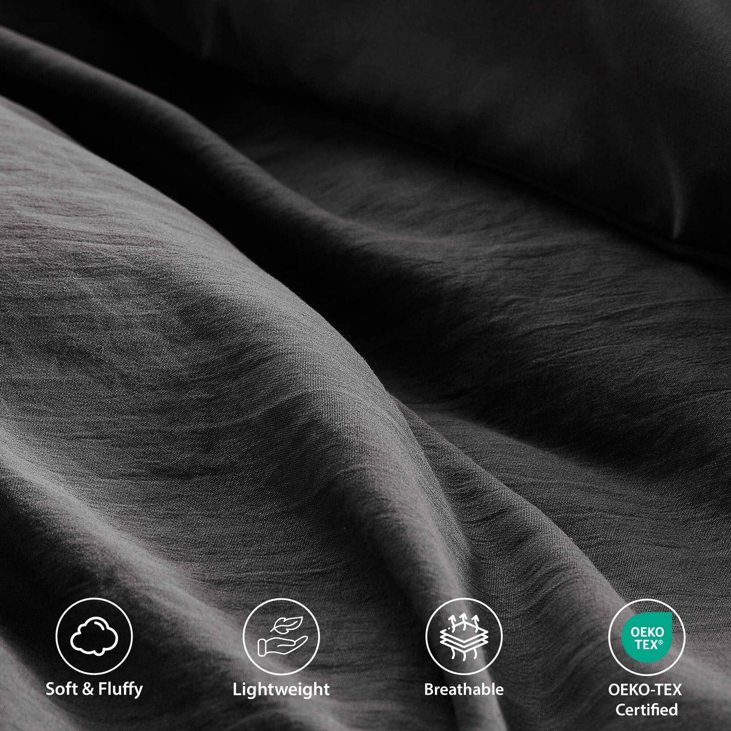 Soft Washed Pleated Comforter Set