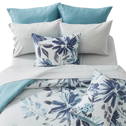 Modern All Season Bed in a Bag Comforter Set, Floral Print Bedding Set with Sheets and Pillowcases