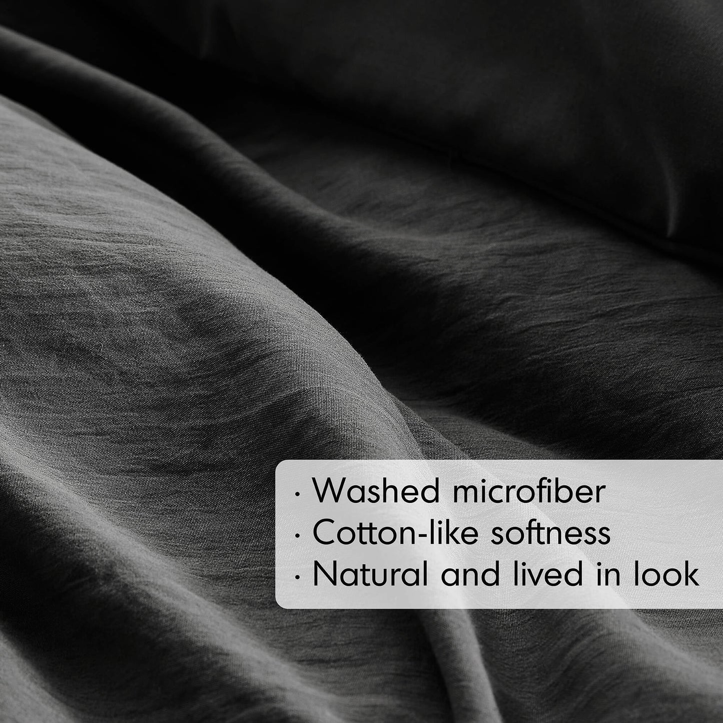 Soft Washed Pleated Duvet Cover Set