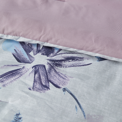 Modern All Season Bed in a Bag Comforter Set, Floral Print Bedding Set with Sheets and Pillowcases