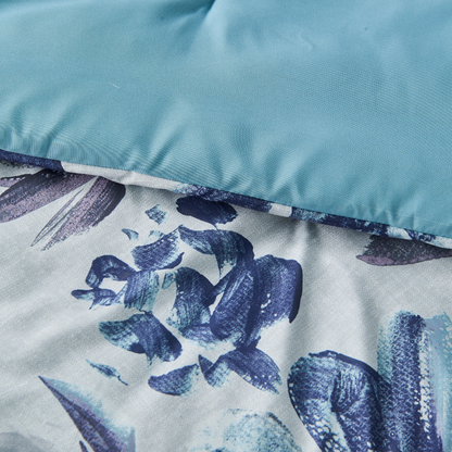 Modern All Season Bed in a Bag Comforter Set, Floral Print Bedding Set with Sheets and Pillowcases