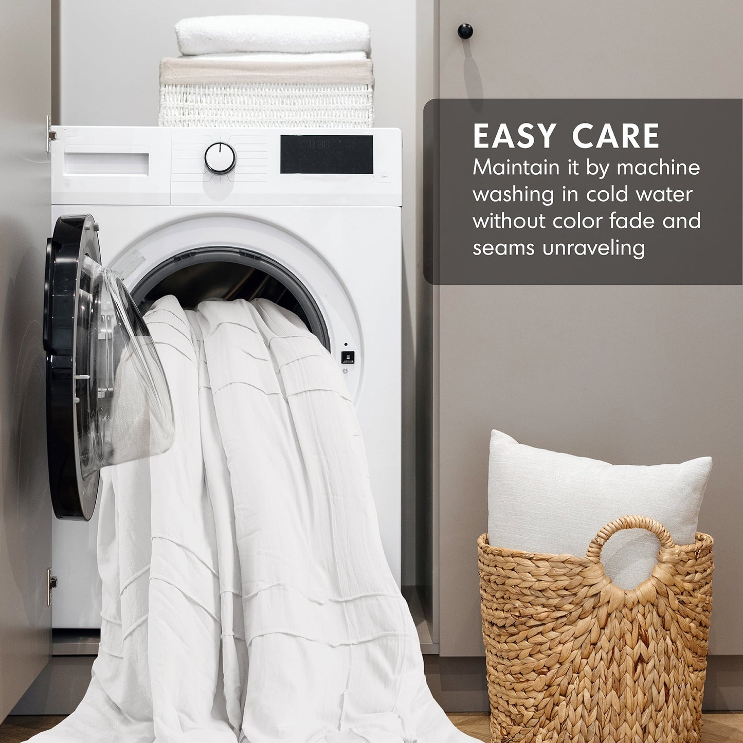 Soft Washed Pleated Comforter Set