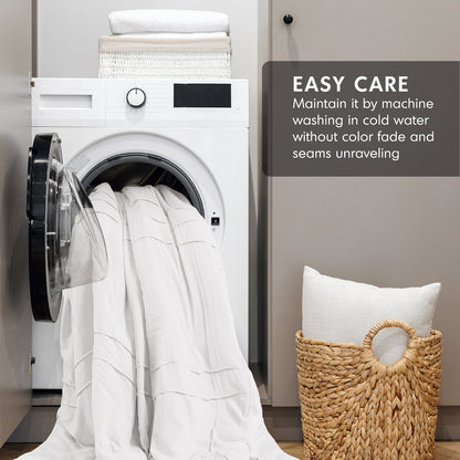 Soft Washed Pleated Comforter Set