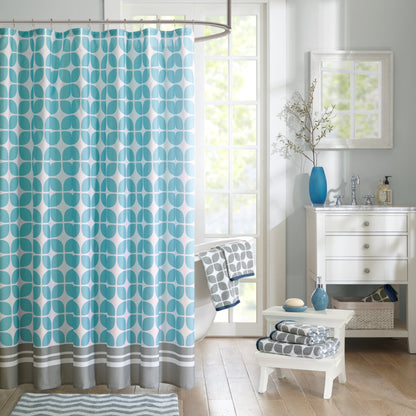 6-Piece Jacquard Geometric Design Bath Towel Set