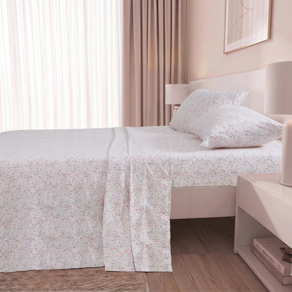 Cotton Flannel Sheet Set, 100% Cotton Bed Sheets Set with Deep Pocket