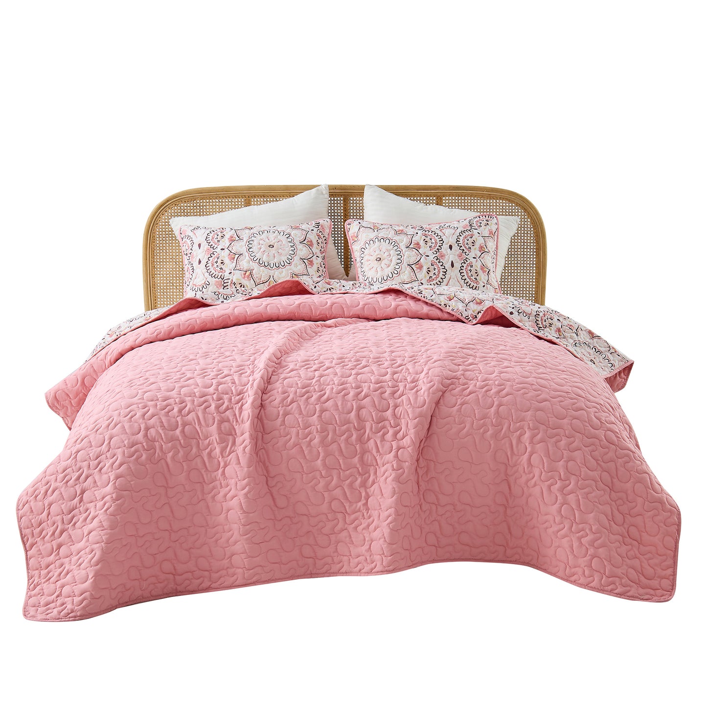 Boho Medallion Reversible Quilt Set with Pillowcase
