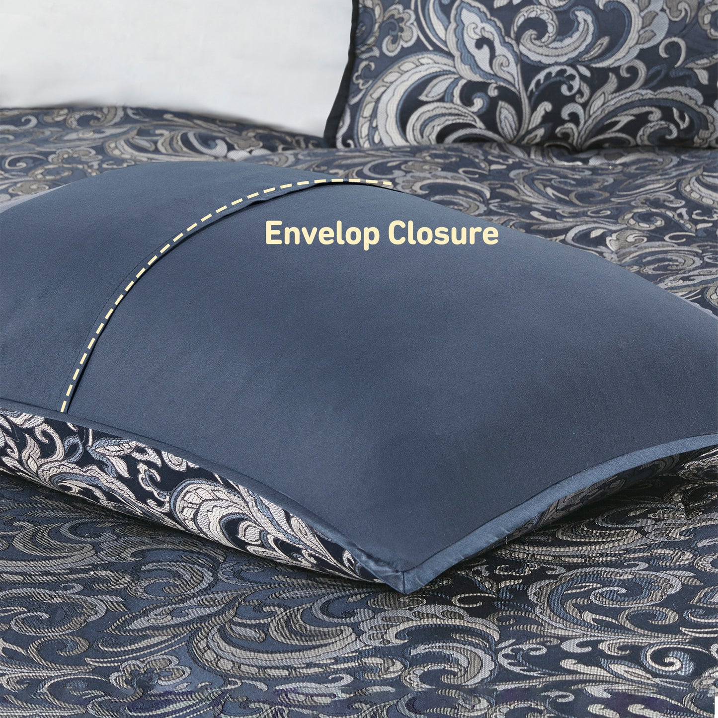 Jacquard Comforter Set with Bedskirt and Decor Pillows