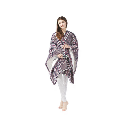 Heated Berber Wrap Damask Sherpa Snuggle Electric Throw Blanket