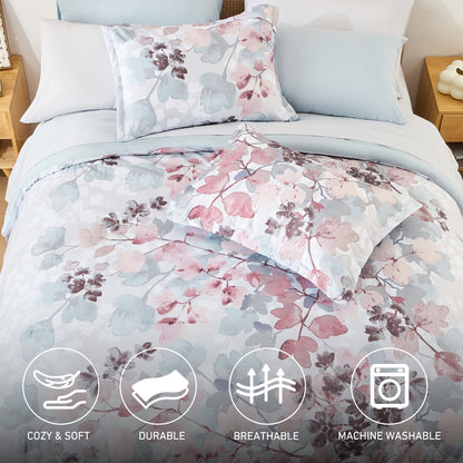 Medallion Pattern Bed in a Bag Bedding Comforter Set with Comforter, Flat Sheets, Fitted Sheets with Side Pockets
