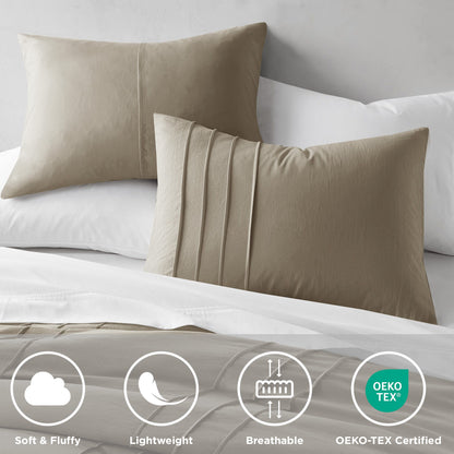 Soft Washed Pleated Duvet Cover Set